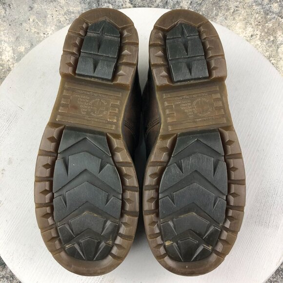 Dr. Martens ENGLAND VTG Mens Size US 8 Brown Leather Industrial Work Shoes 8933 - Picture 9 of 15